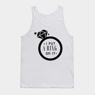 Marriage Engagement Ring Wedding Gift Tank Top